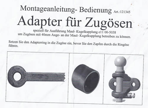Kugel-Maul-Anhängerkupplung - Ullstein Concepts GmbH